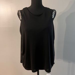 New black top with peep shoulder